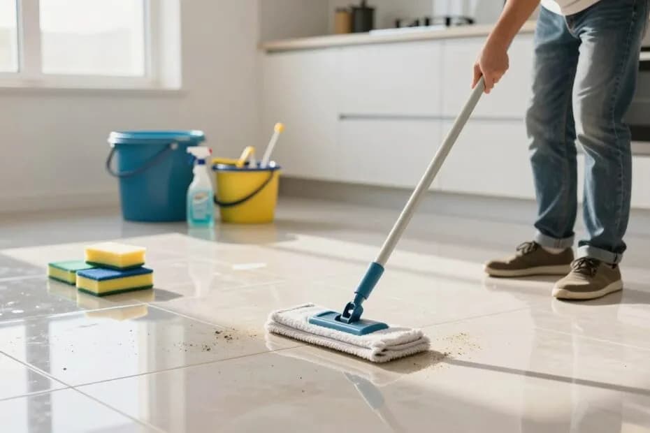 Mycie płytek po remoncie: jak usunąć brud i smugi bez ryzyka?